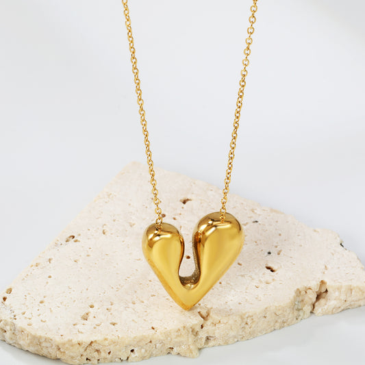 Colgante Corazón Abierto Dorado | Bañado en Oro 18K