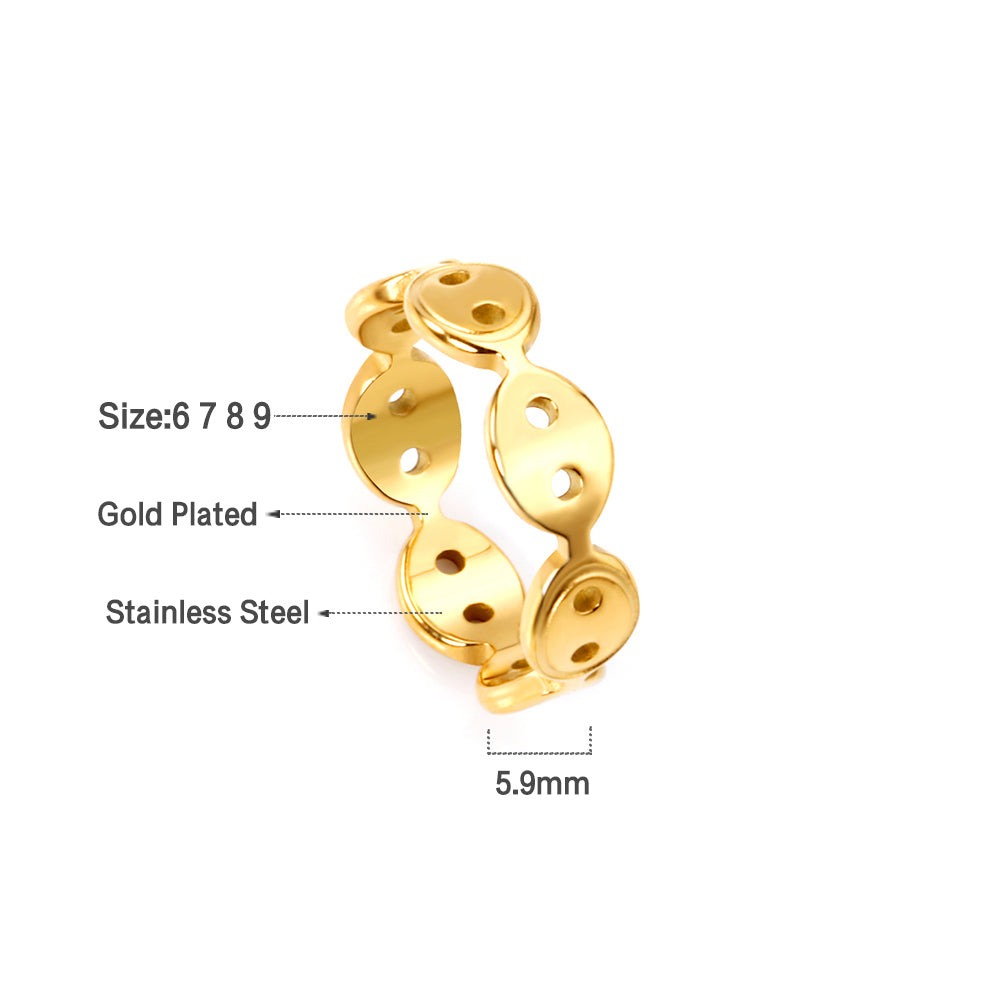 Anillo Dorado "Burbujas" | Bañado en Oro 18K