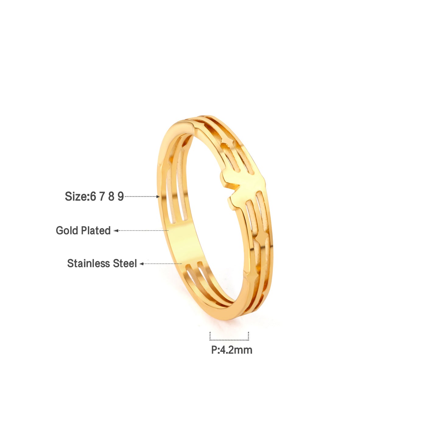 Anillo Alas Doradas | Bañado en Oro 18K