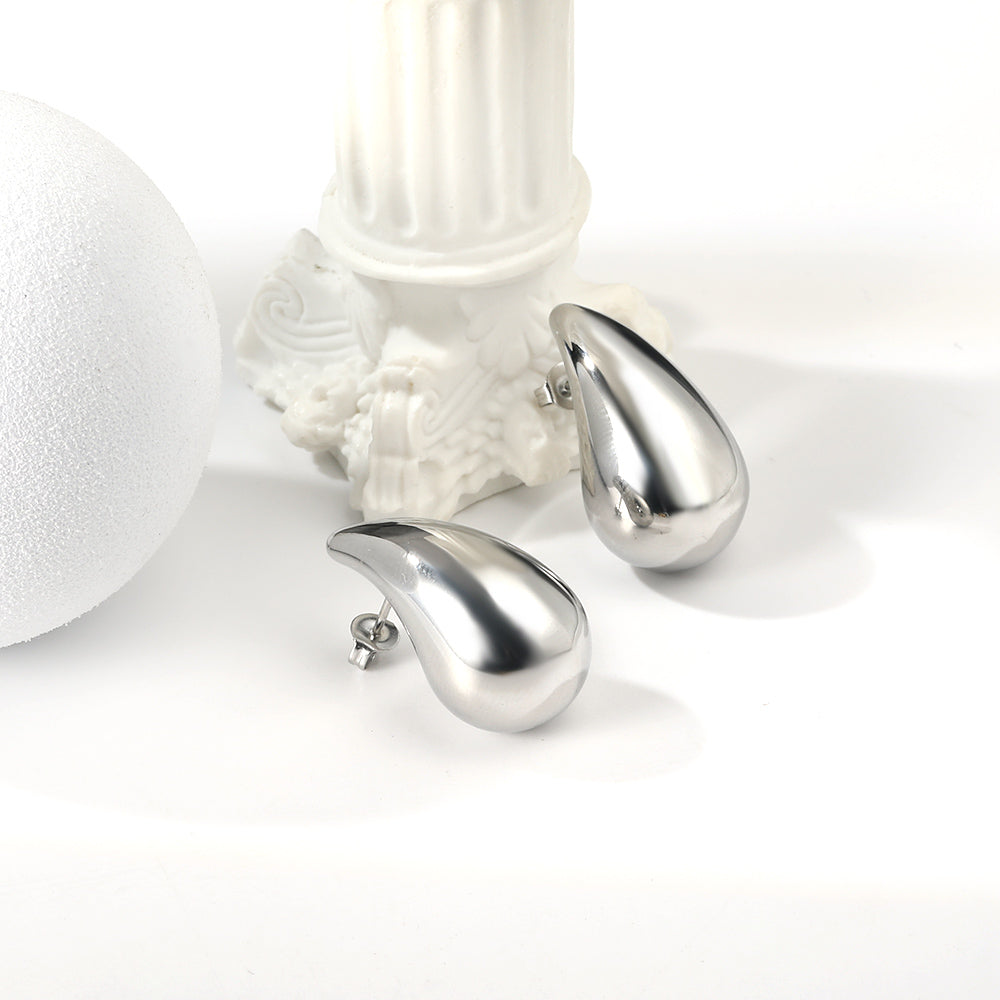 Pendientes Gota Metalizada | Bañado en Oro 18K