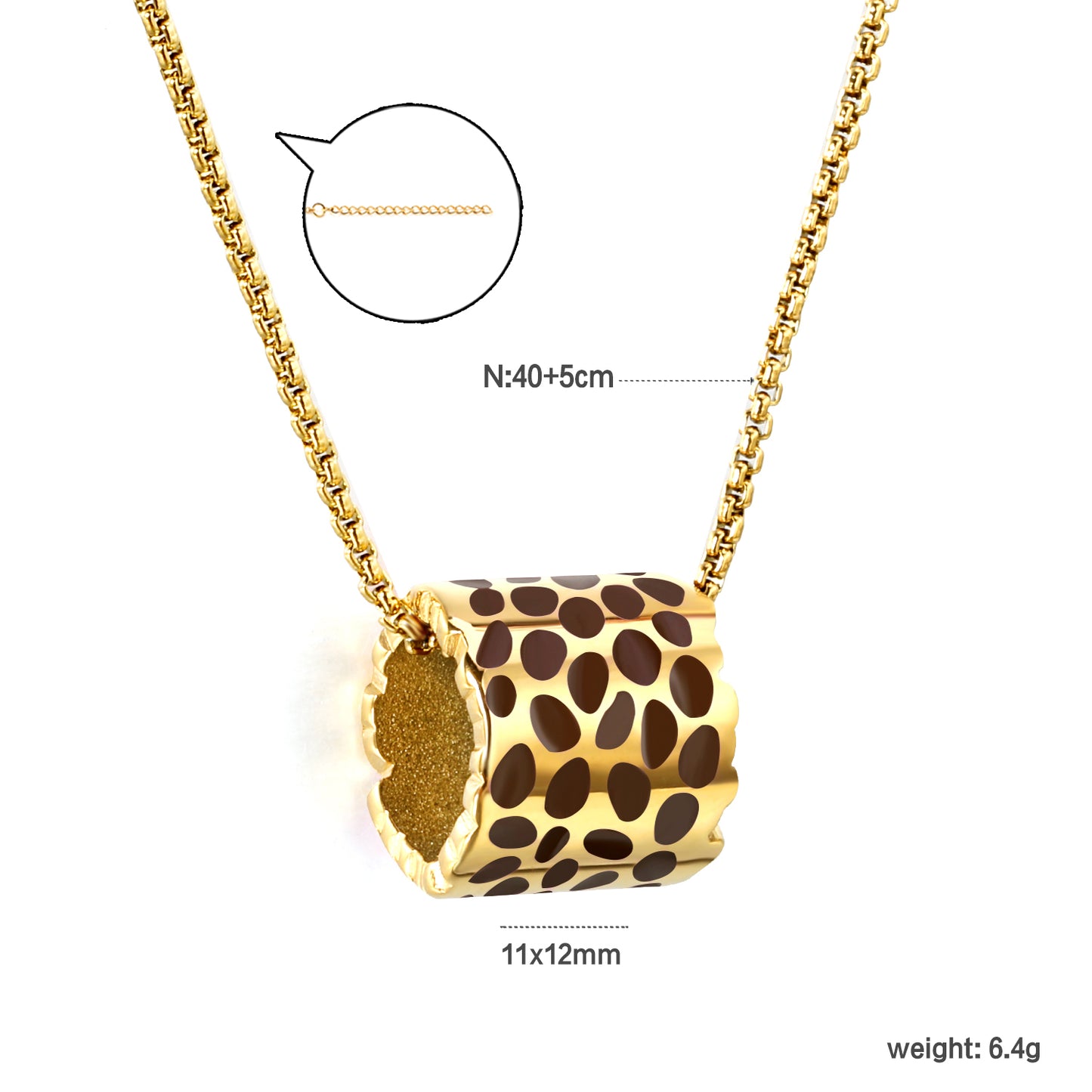 Colgante Cilíndrico Animal Print | Bañado en Oro 18K