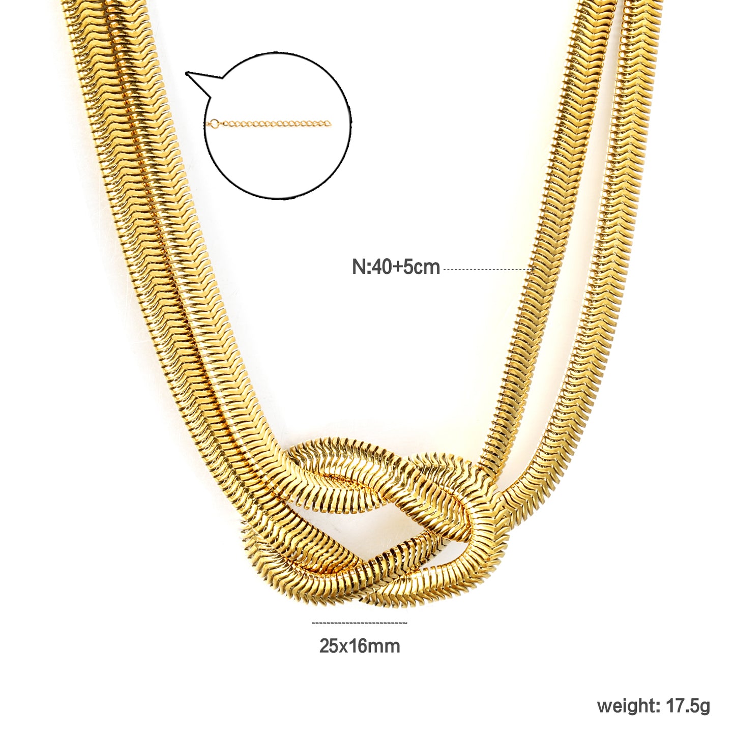 Collar Nudo de Amor Dorado | Bañado en Oro 18K