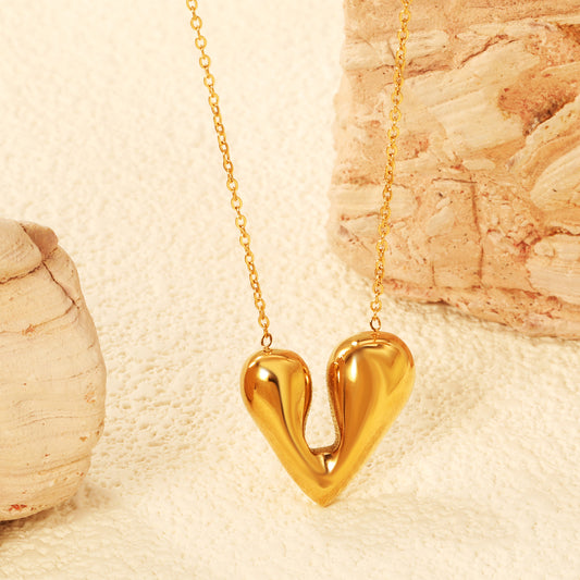 Colgante Corazón Abierto Dorado | Bañado en Oro 18K