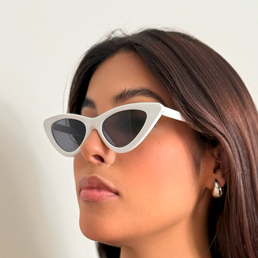 Gafas de Sol Blancas Cat Eye – Estilo Retro Chic