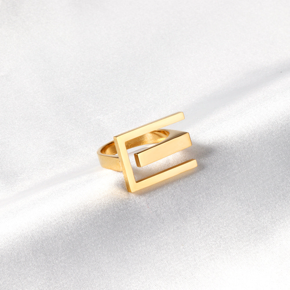 Anillo Geométrico Dorado | Bañado en Oro 18K