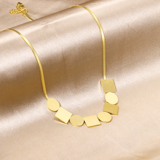 Collar Geométrico Dorado | Bañado en Oro 18K