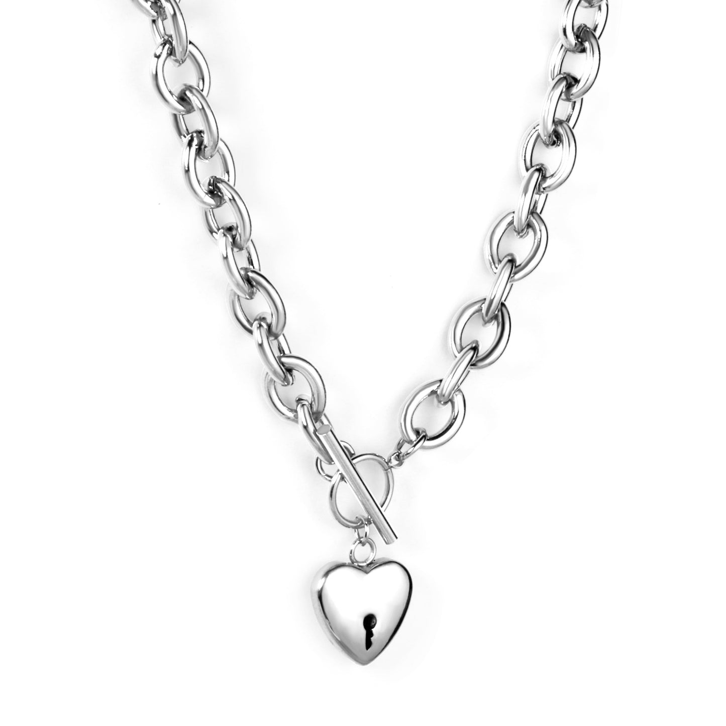 Collar Corazón con Cerradura | Bañado en Oro 18K
