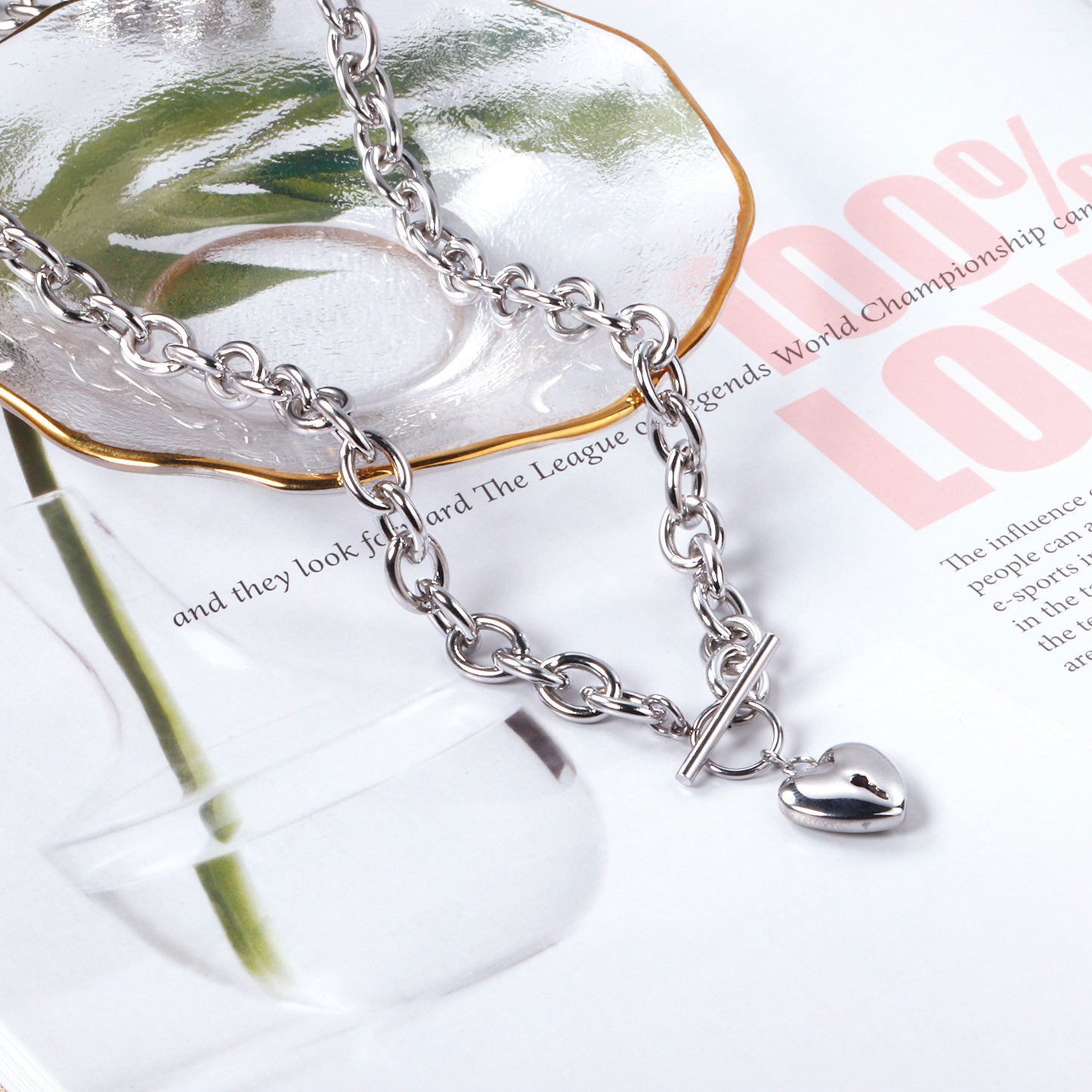 Collar Corazón con Cerradura | Bañado en Oro 18K