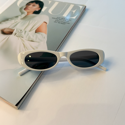 Gafas de sol blancas estilo retro – ArmasStyle